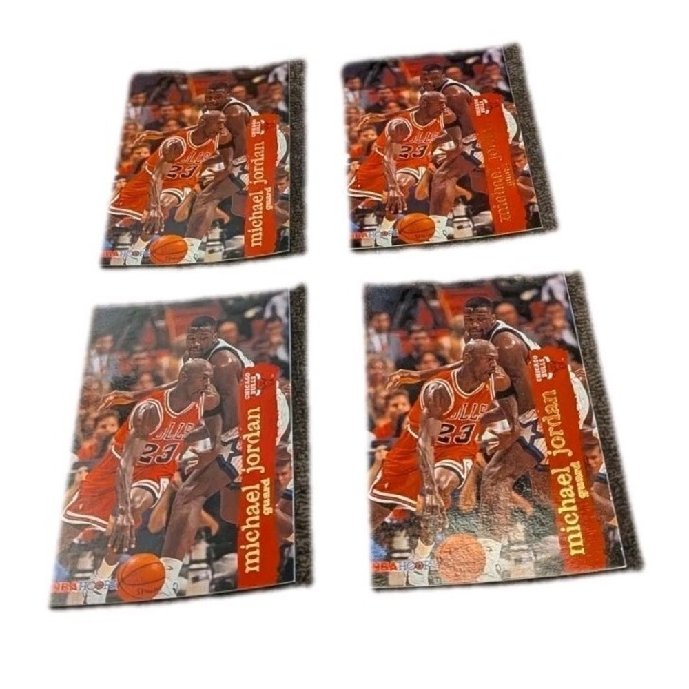Michael Jordan 1995 NBA Hoops Basketball #21 Chicago Bulls‎ Lot Of 4